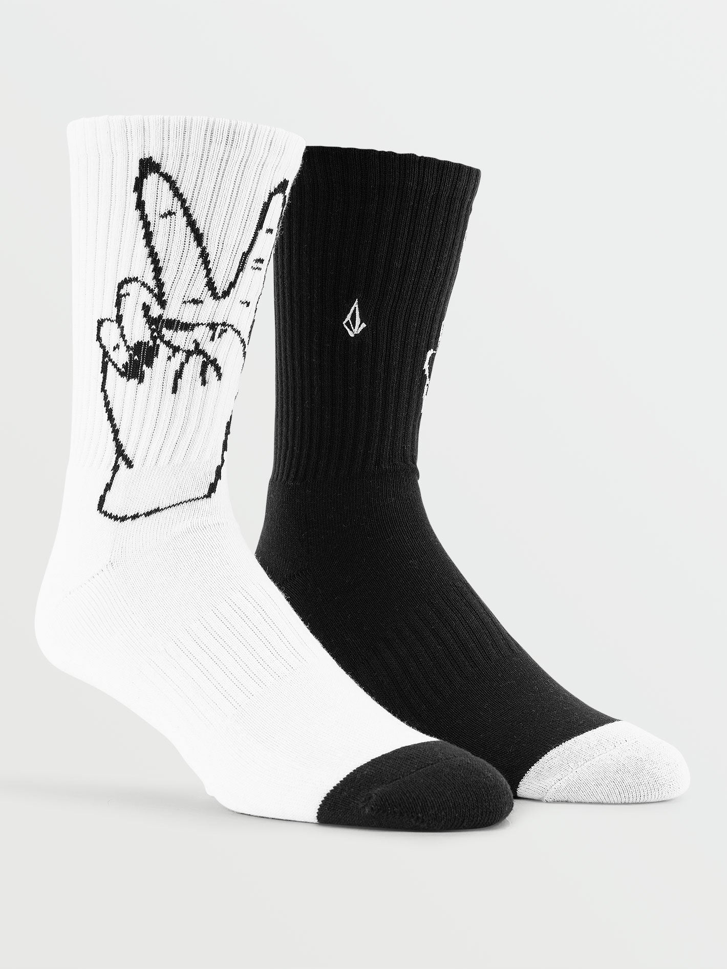 Chaussettes Vibes - WHITE BLACK