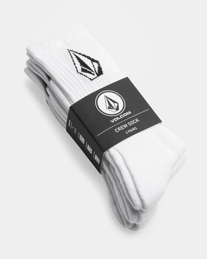 Full Stone Socks (3 Pairs) - White