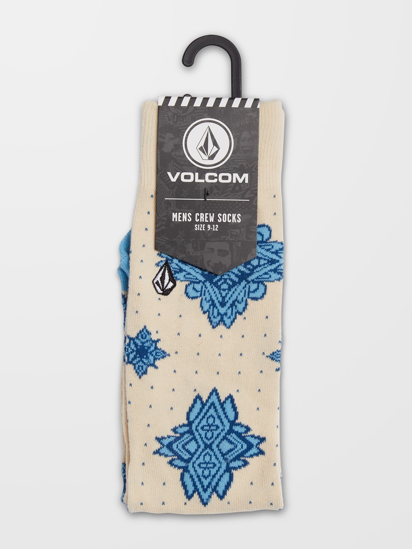 Grit Mandala Socks - WHITECAP GRAY