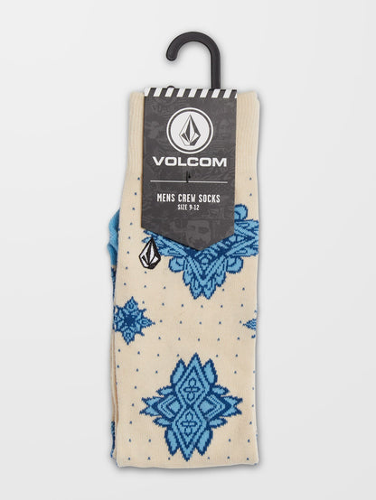 Grit Mandala Socks - WHITECAP GRAY