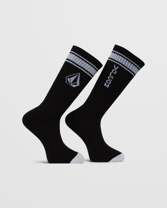 Socken mit hohen Streifen – SCHWARZ