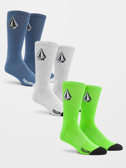 Full Stone Socks (3 pairs) - STONE BLUE