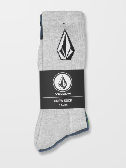 Full Stone Socks (3 pairs) - STONE BLUE