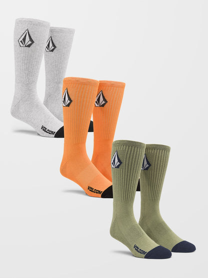 Full Stone Socks (3 Pairs) - Turbo Orange