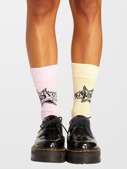Chaussettes Volcom Ent - REEF PINK