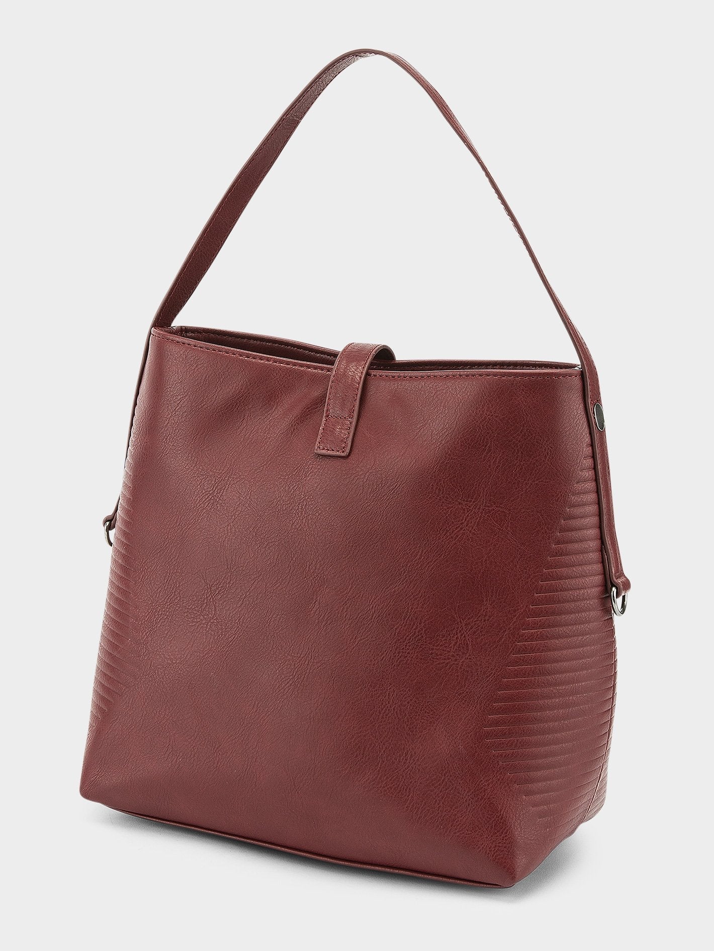 Line Bucket Handbag - Bark Brown