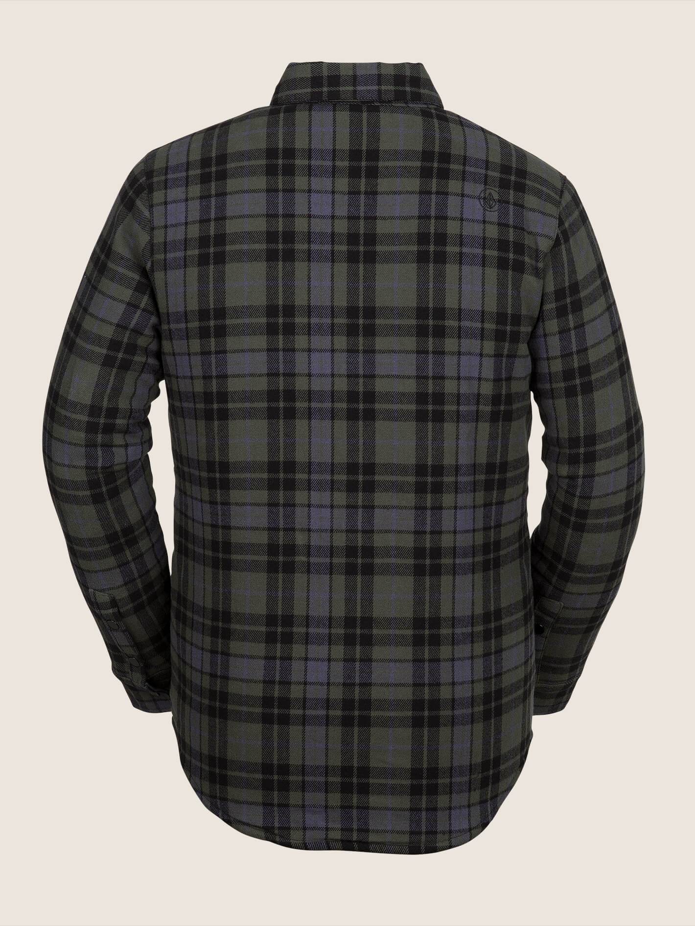 Sherpa Flannel Snow Jacket - Black
