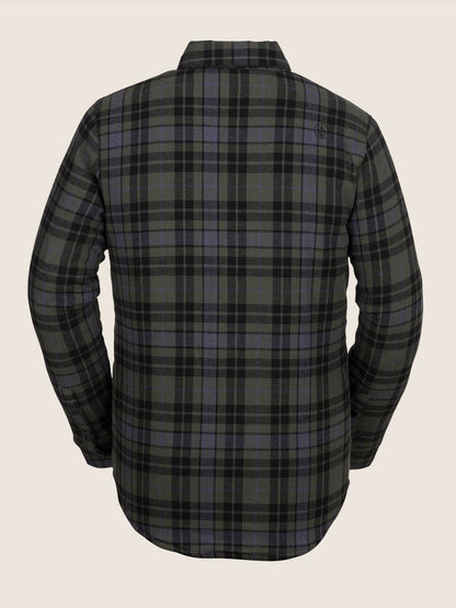 Sherpa Flannel Snow Jacket - Black