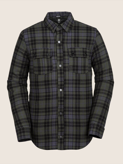 Sherpa Flannel Snow Jacket - Black