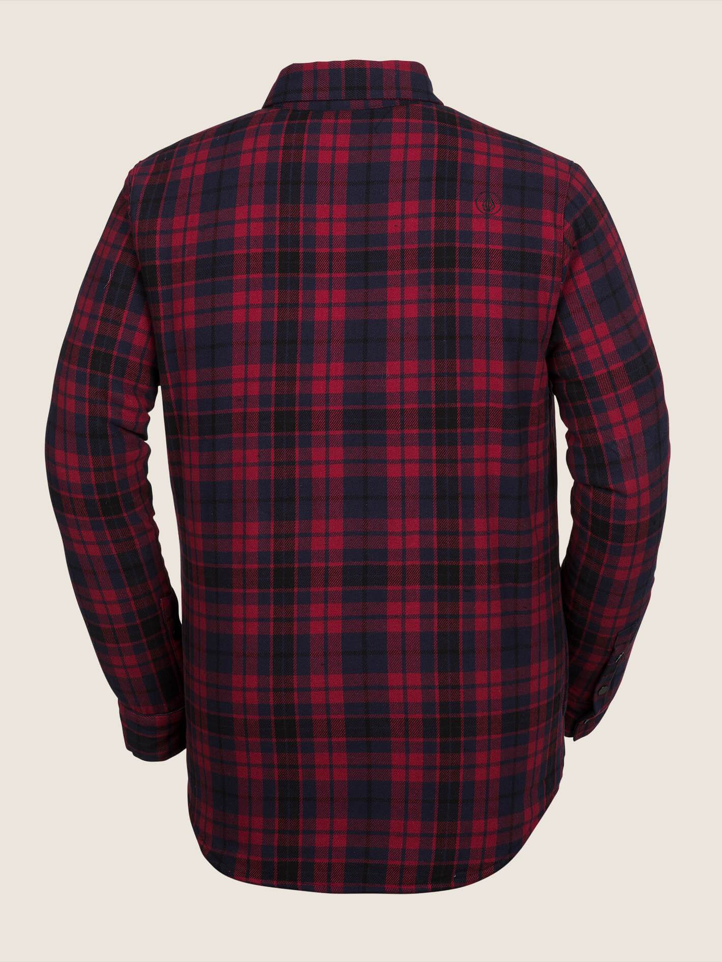 Sherpa Flannel Snow Jacket - Red