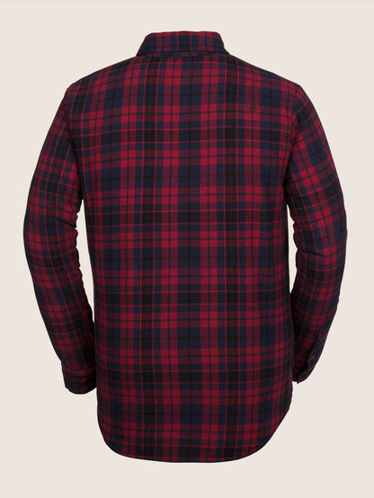 Sherpa Flannel Snow Jacket - Red