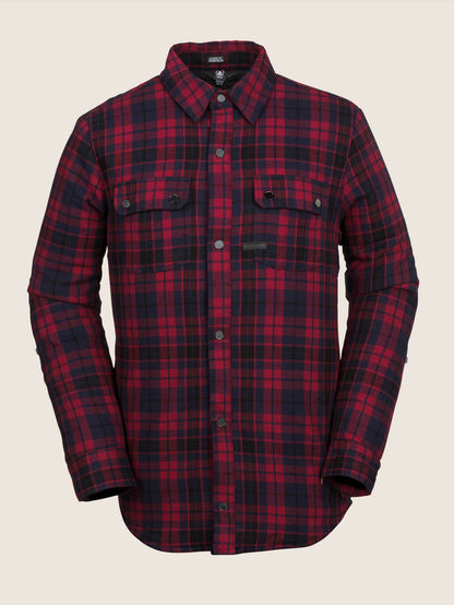 Sherpa Flannel Snow Jacket - Red