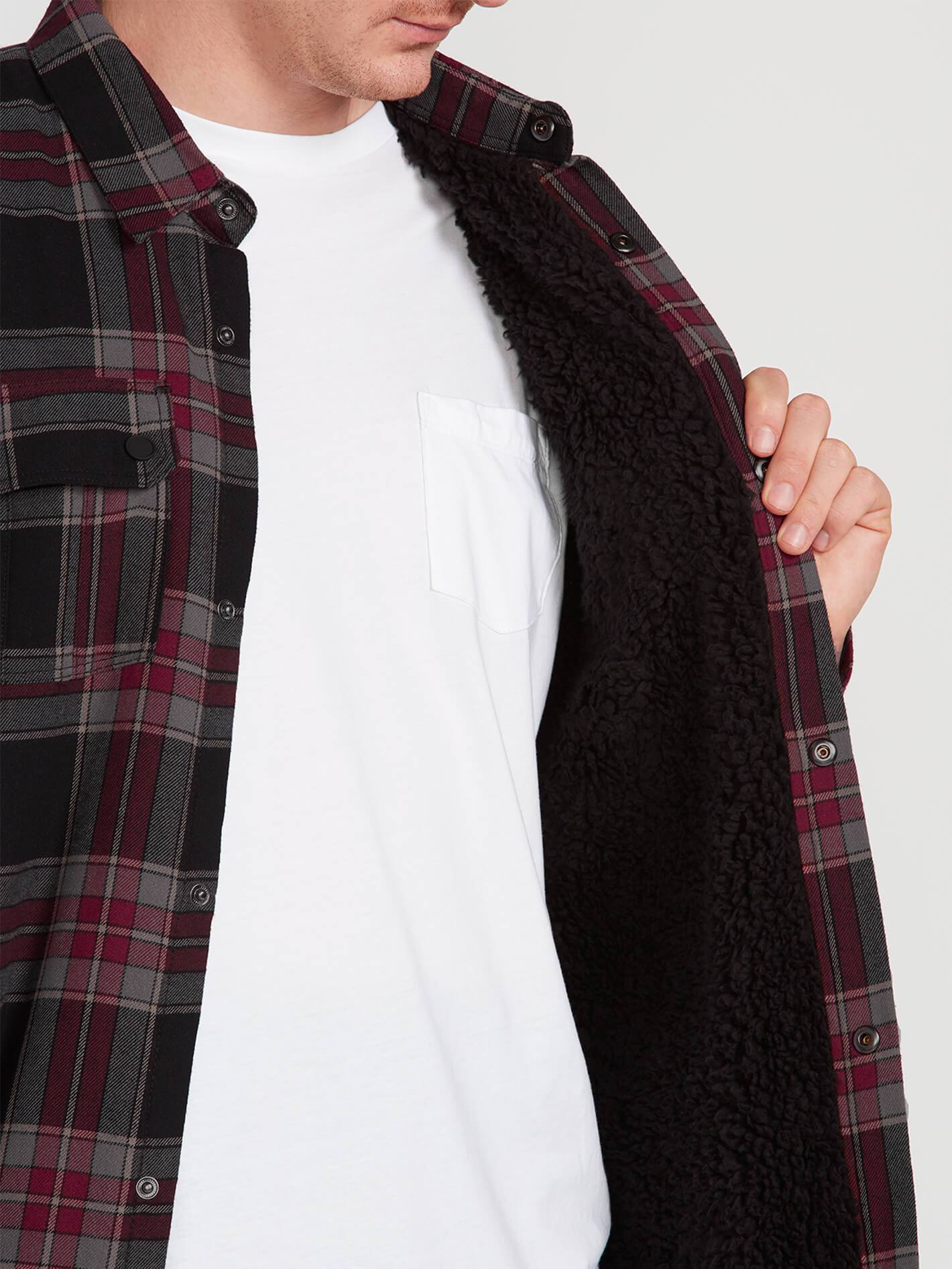 Veste De Snow Flanelle Sherpa - RED