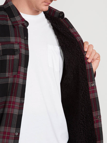 Sherpa-Flanell-Schneejacke – VINTAGE BLACK