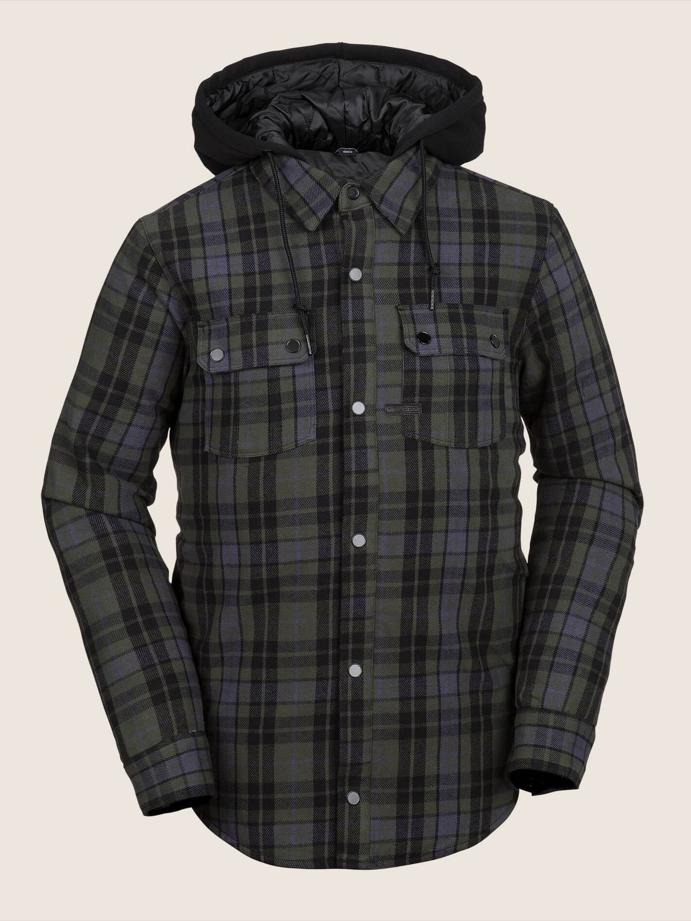 Field Ins Flannel Snow Jacket - Black