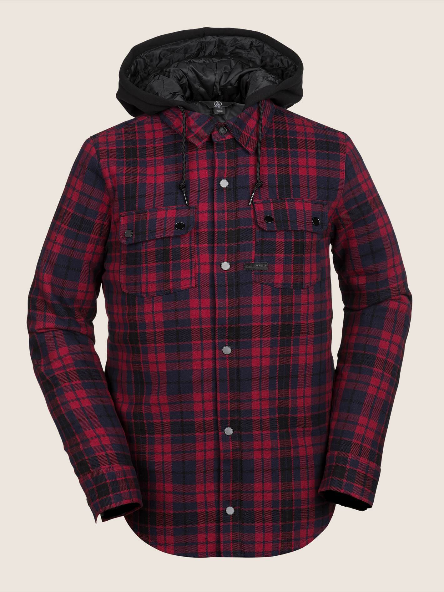Field Ins Flanell-Schneejacke - Rot