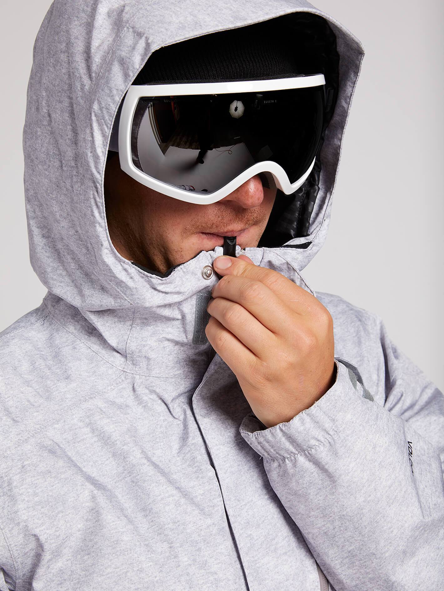 Isolierte Gore-Tex L Schneejacke - HEATHER GREY