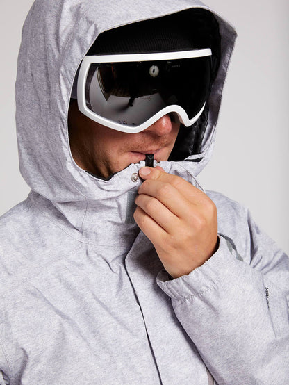 Isolierte Gore-Tex L Schneejacke - HEATHER GREY