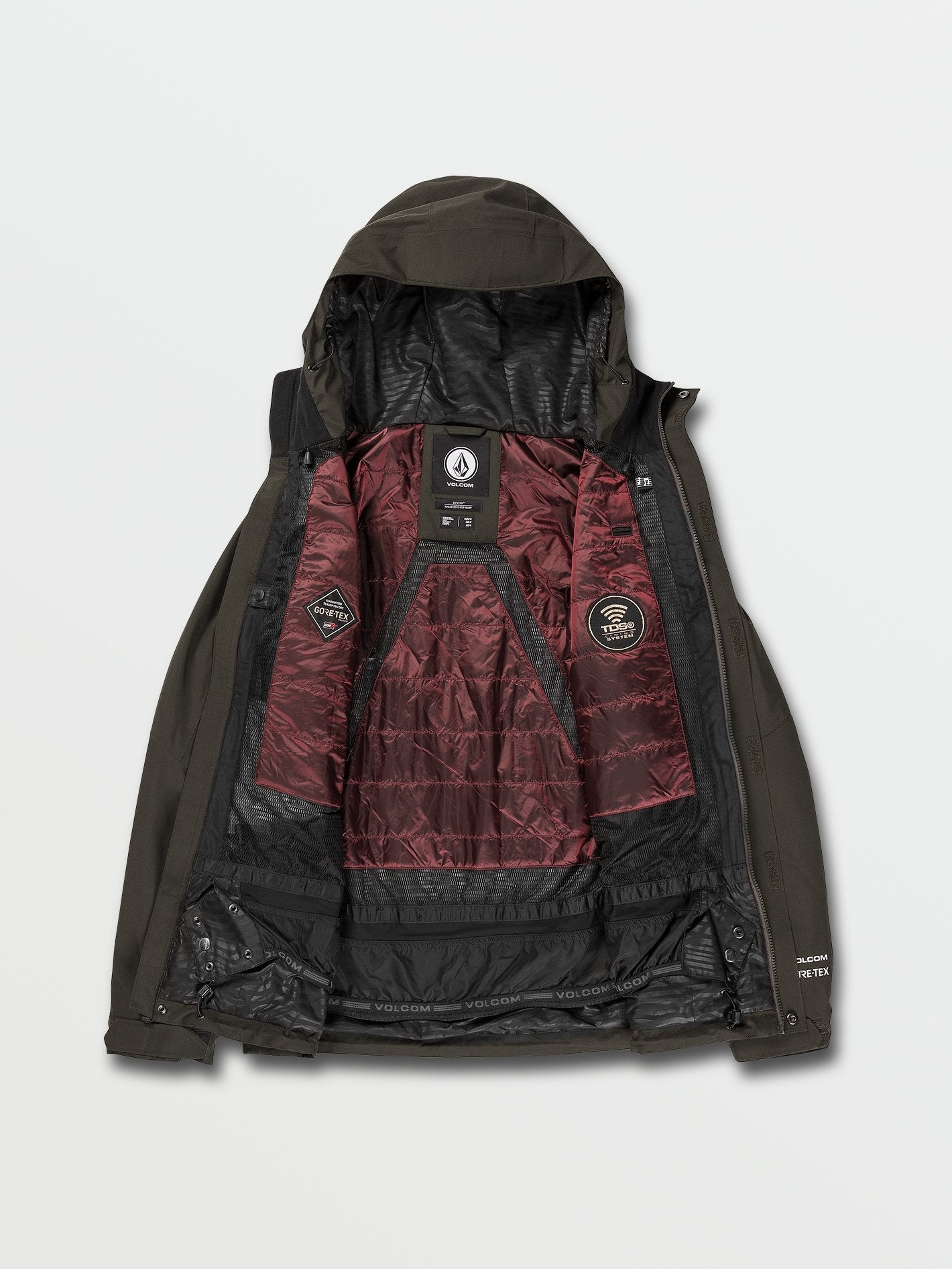 Tds 2L Gore-Tex Schneejacke - SCHWARZ GRÜN