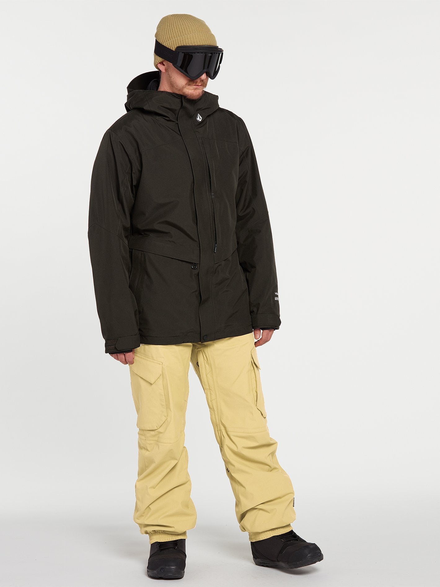 Tds 2L Gore-Tex Schneejacke - SCHWARZ GRÜN