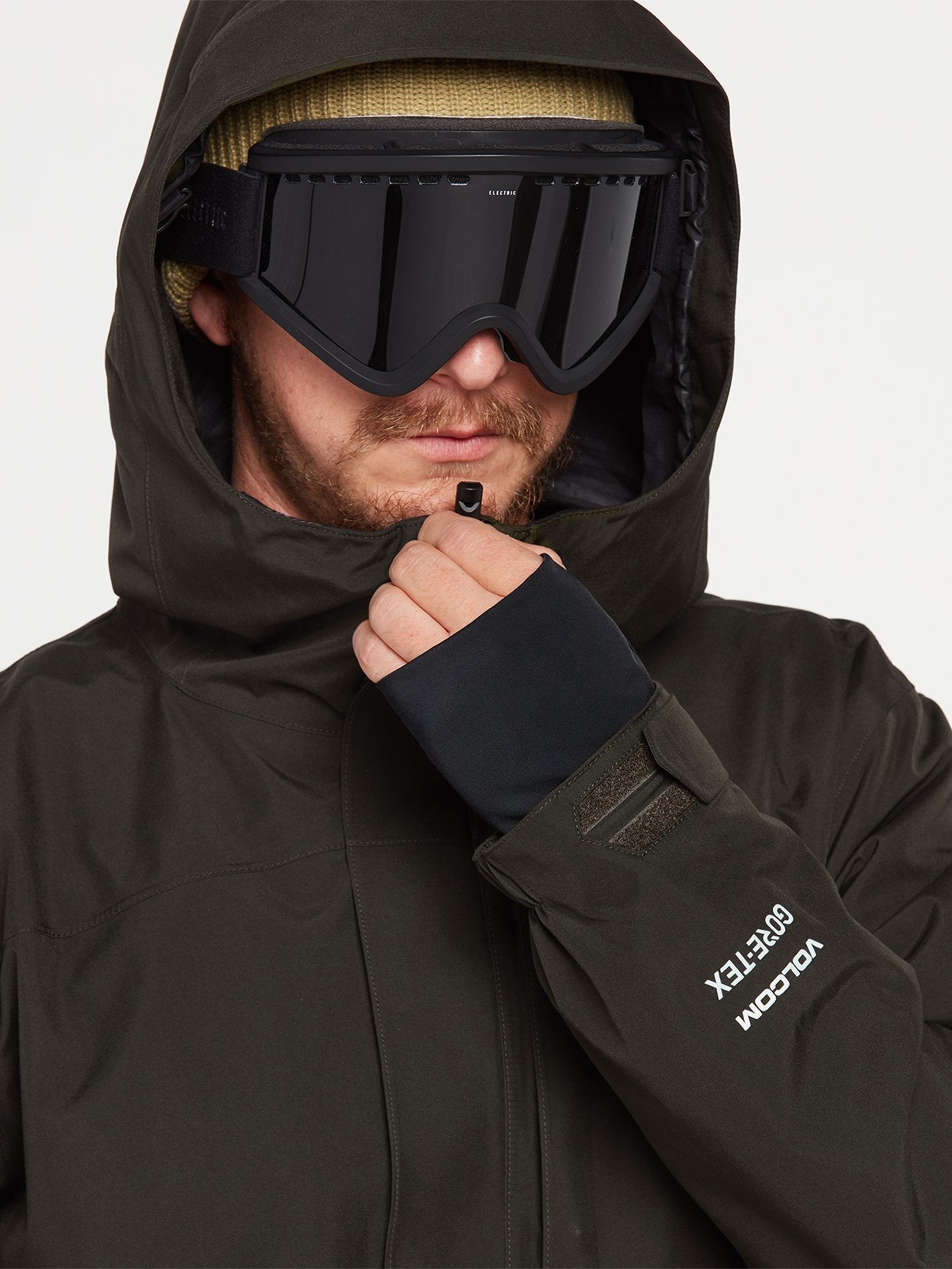 Tds 2L Gore-Tex Schneejacke - SCHWARZ GRÜN