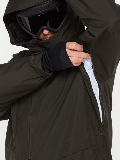 Tds 2L Gore-Tex Schneejacke - SCHWARZ GRÜN