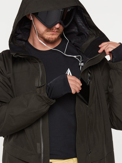 Tds 2L Gore-Tex Schneejacke - SCHWARZ GRÜN