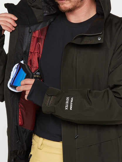 Tds 2L Gore-Tex Schneejacke - SCHWARZ GRÜN
