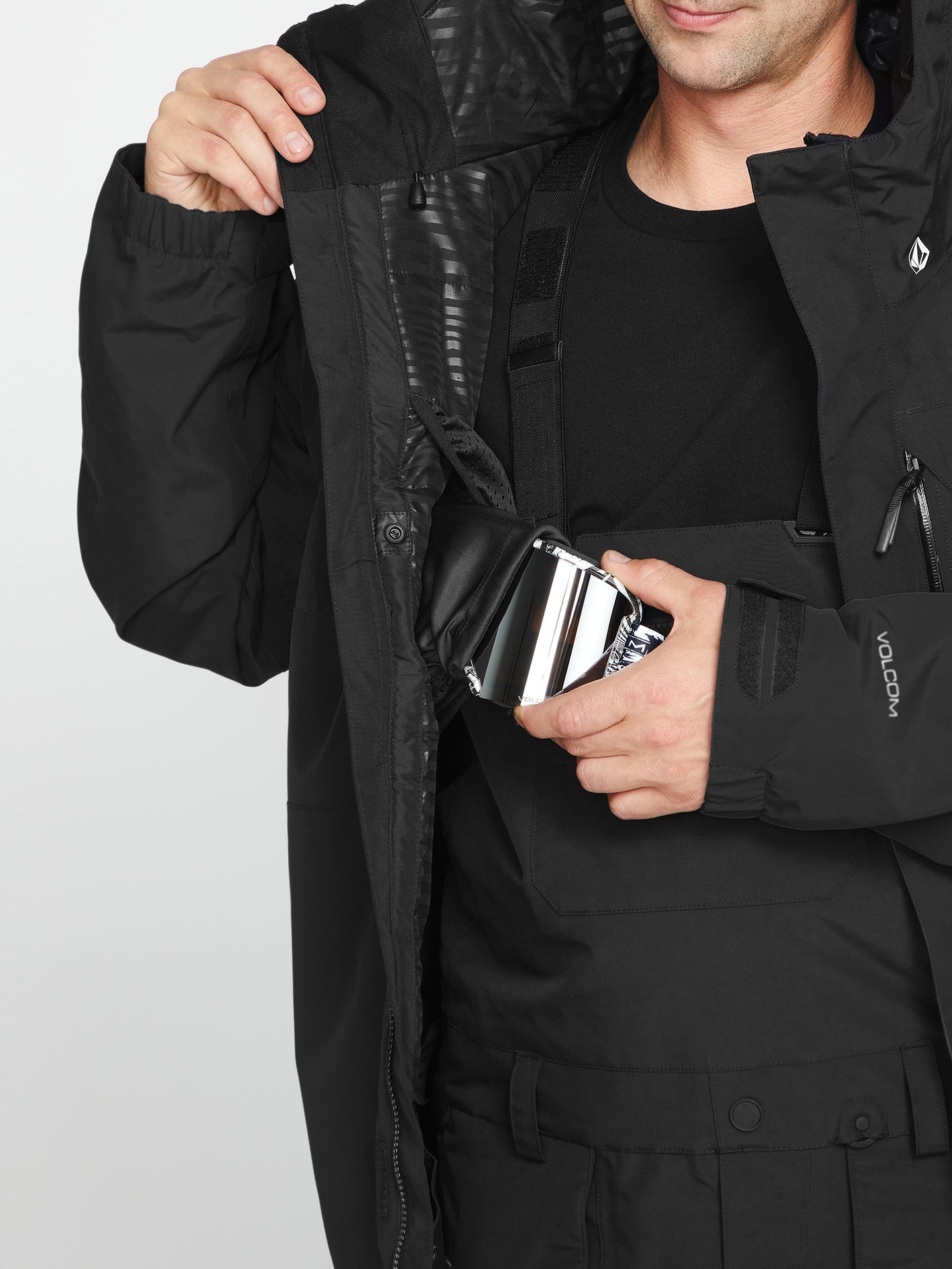 Schneejacke L Insulated Gore-Tex - Schwarz