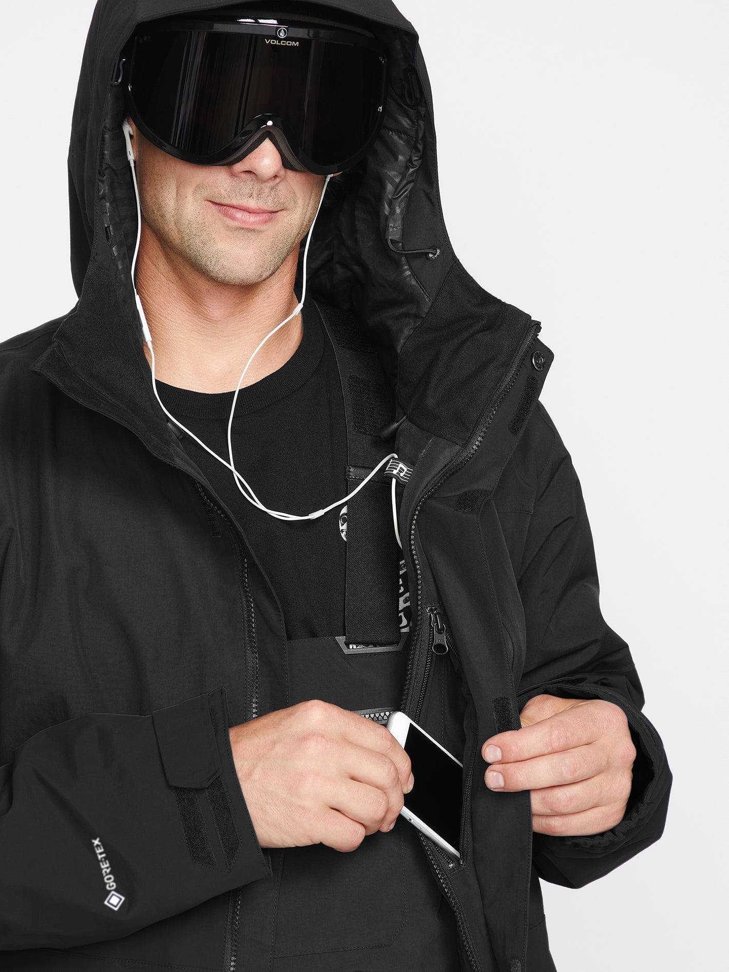Schneejacke L Insulated Gore-Tex - Schwarz