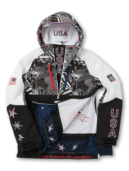 Snow jacket Ou Brighton Pullover - BLACK WHITE