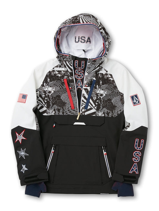 Veste de snow Ou Brighton Pullover - BLACK WHITE