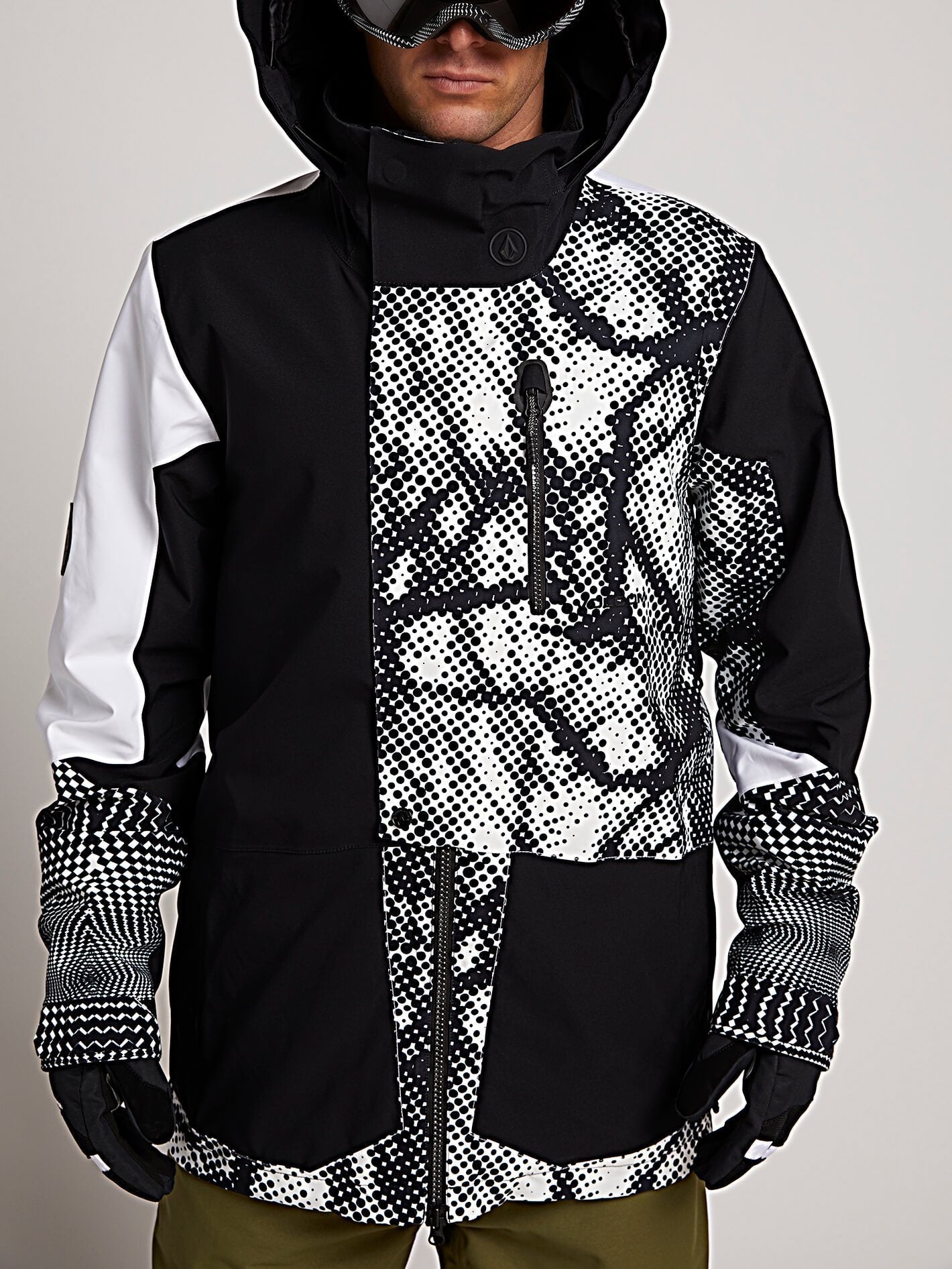 Bl Stretch Gore Schneejacke - Schwarz Weiß