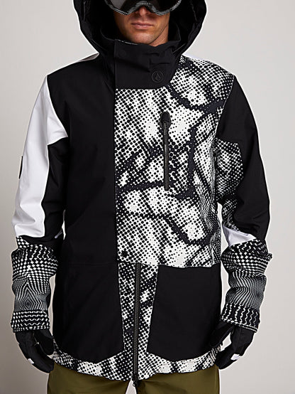 Bl Stretch Gore Schneejacke - Schwarz Weiß