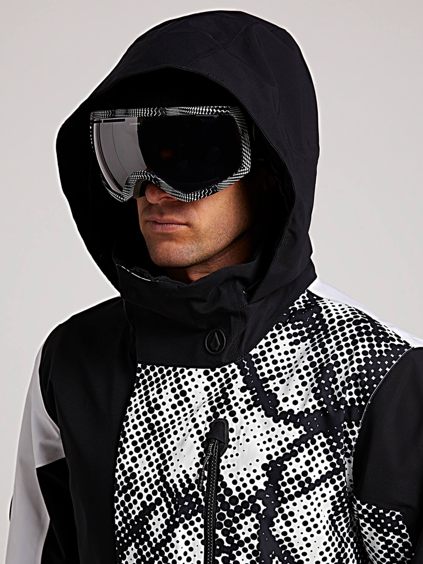 Bl Stretch Gore Schneejacke - Schwarz Weiß