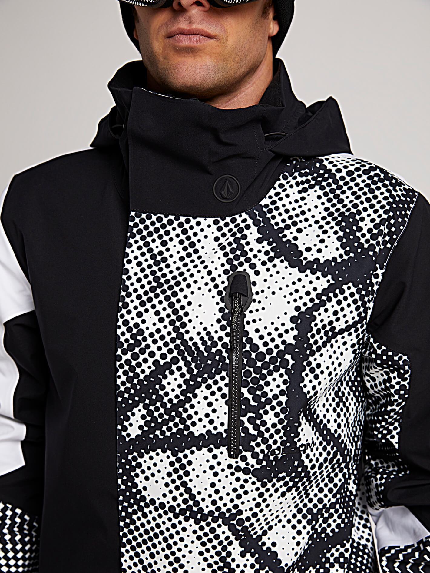 Bl Stretch Gore Schneejacke - Schwarz Weiß