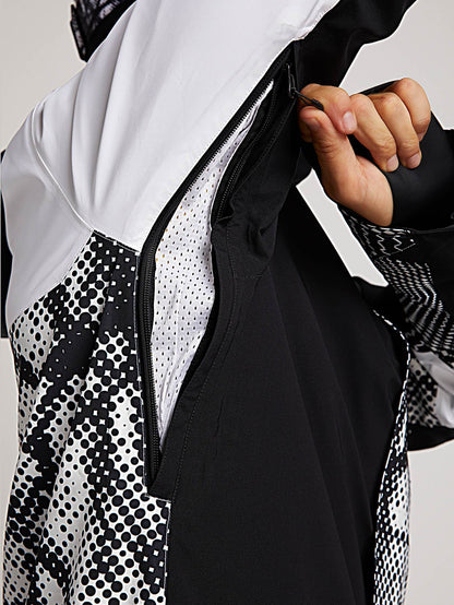 Bl Stretch Gore Schneejacke - Schwarz Weiß