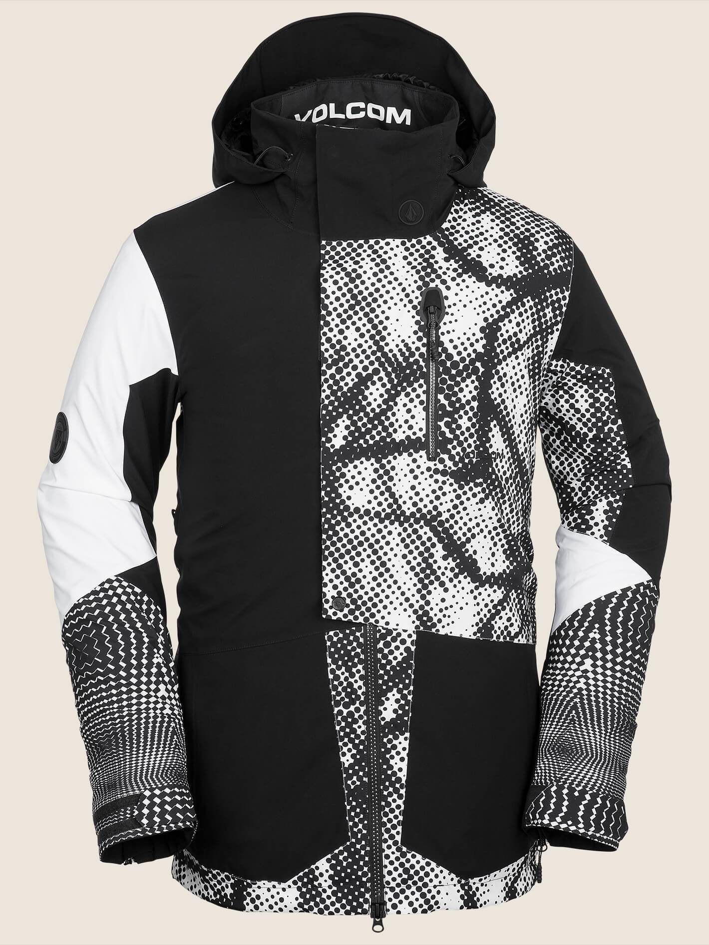 Bl Stretch Gore Schneejacke - Schwarz Weiß