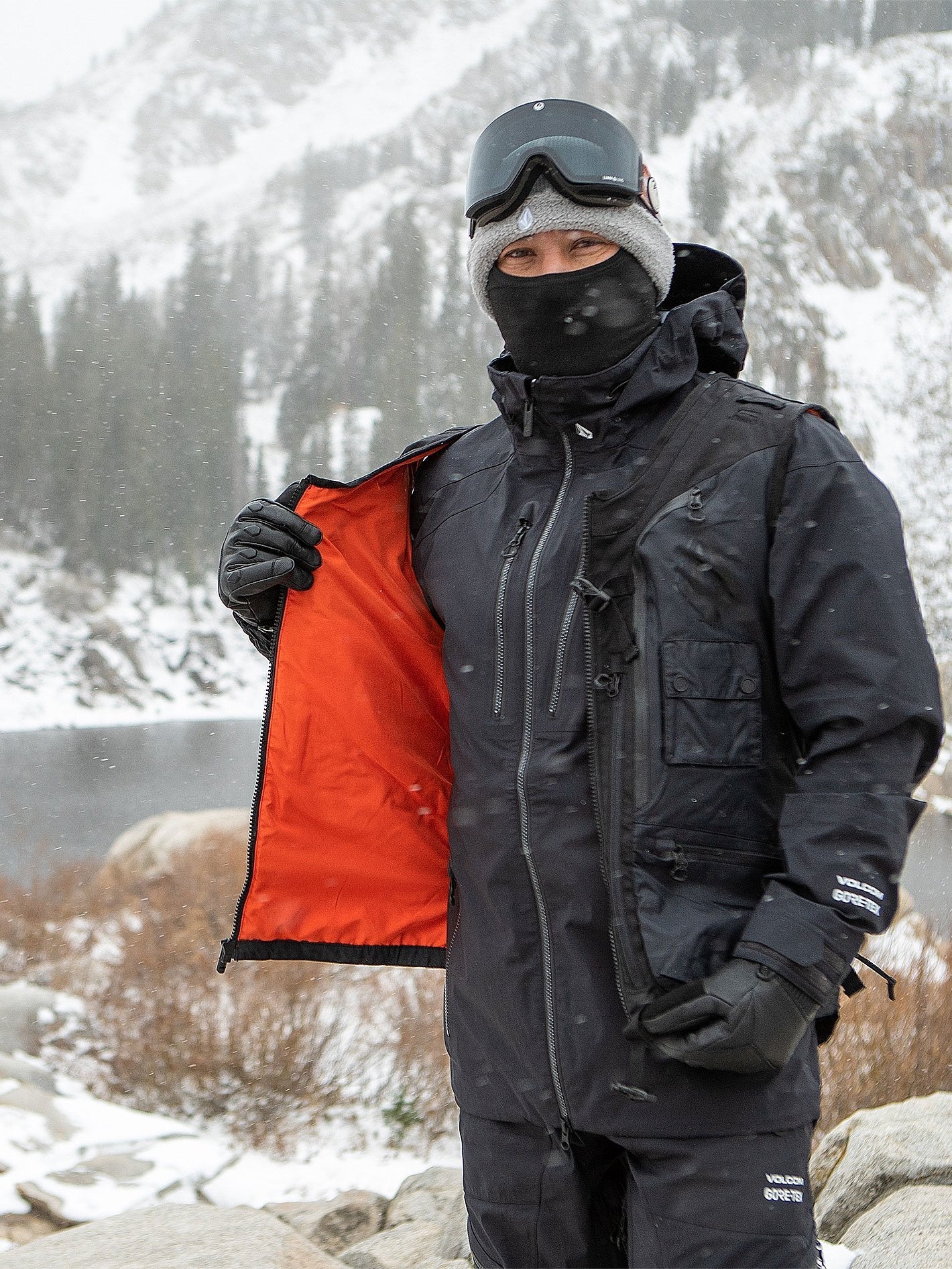 Iguchi Slack Ärmellose Schneejacke - Schwarz