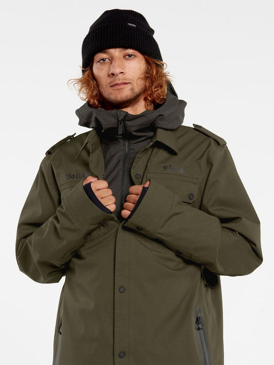 Creedle2Stone Schneejacke - Schwarz Militär