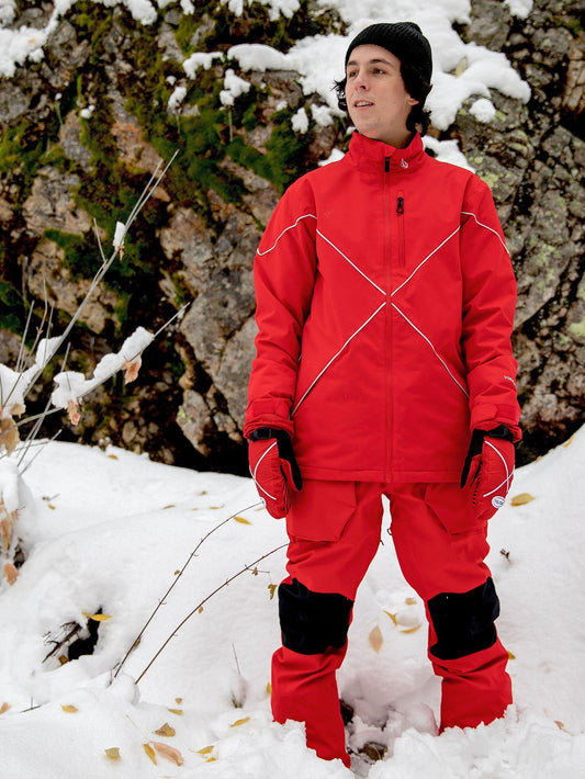 No Hood X Schneejacke - Rot