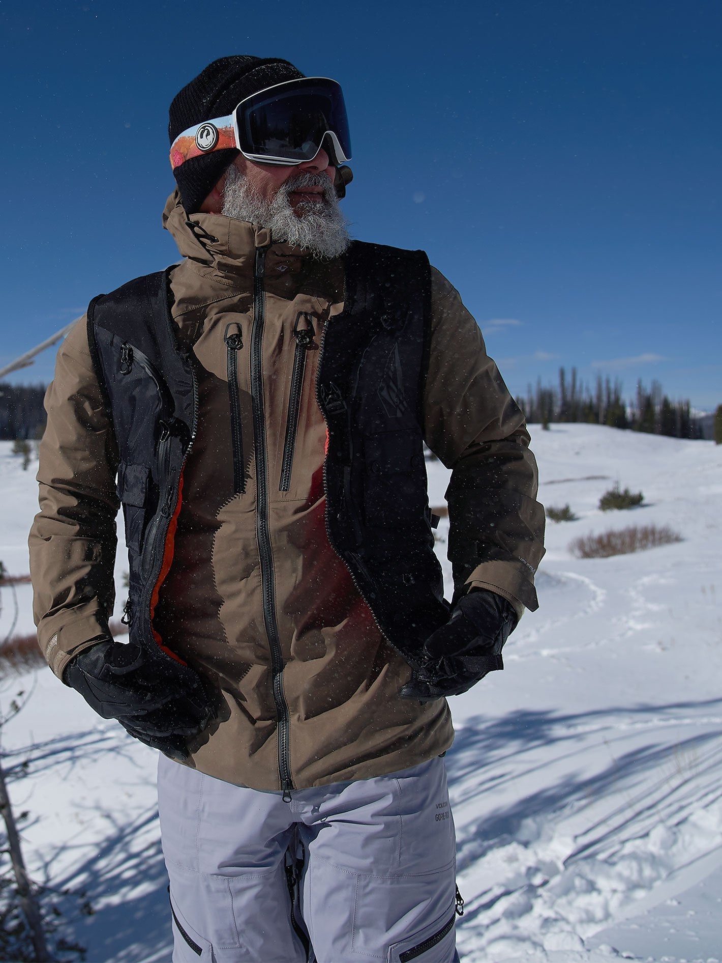 Guch Stretch Gore-Tex Schneejacke - DARK TEAK