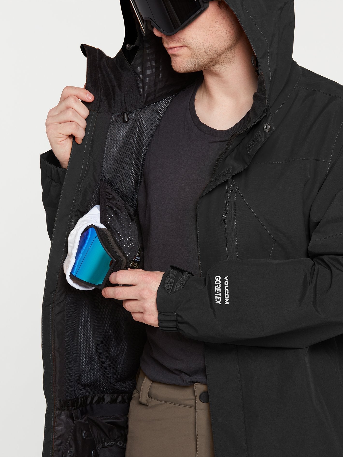 L Gore-Tex Schneejacke - SCHWARZ