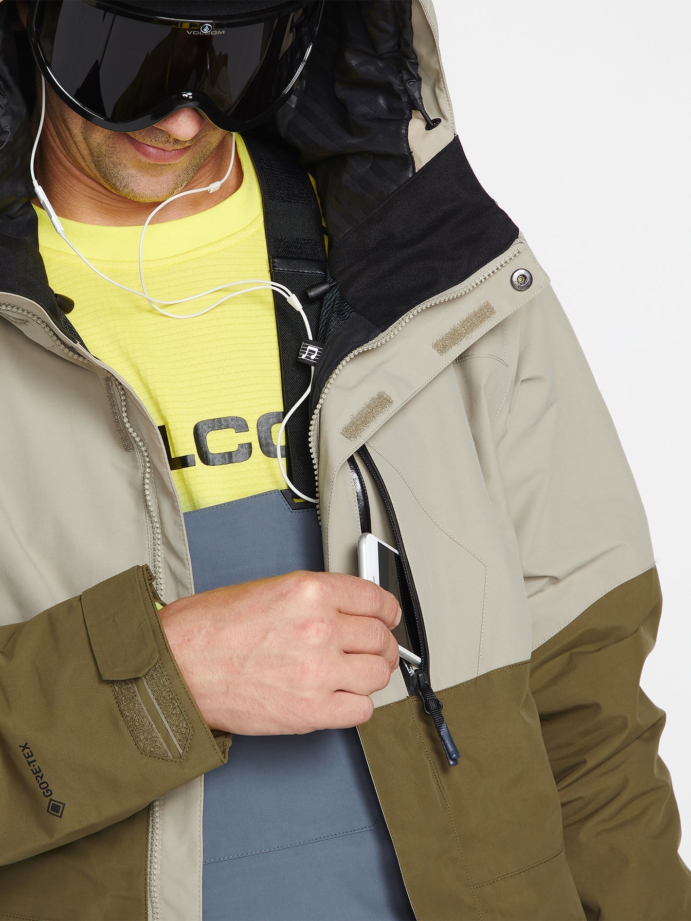 L Gore-Tex Schneejacke - Dunkelkhaki