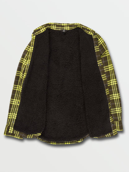 Veste en flanelle Sherpa - BLACK GREEN