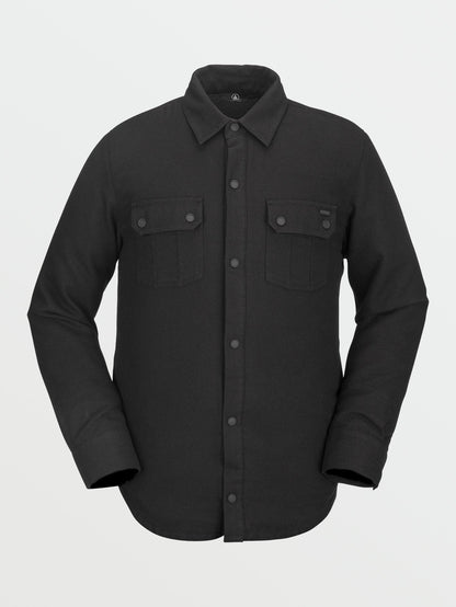 Veste en flanelle Sherpa - BLACK ON BLACK