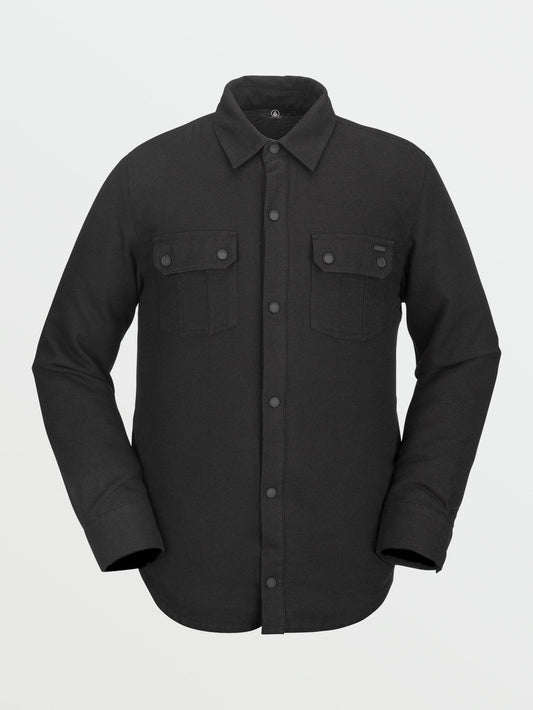 Veste en flanelle Sherpa - BLACK ON BLACK