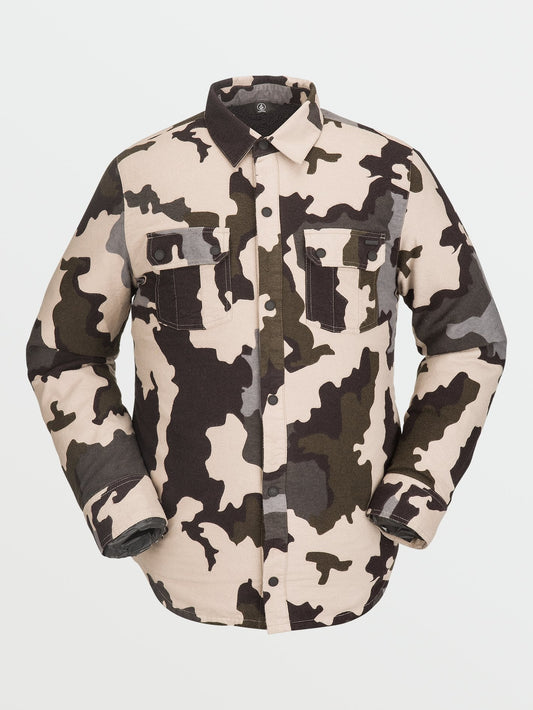 Veste en flanelle Sherpa - DRILL KHAKI
