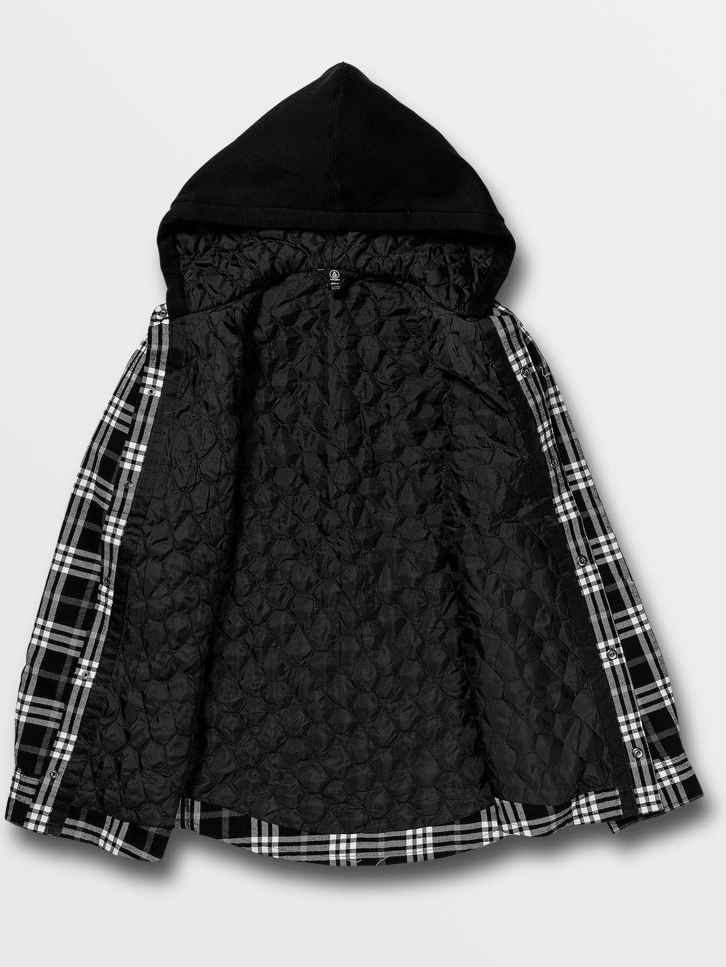 Isolierte Feldjacke aus Flanell - Schwarz