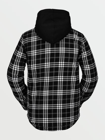 Isolierte Feldjacke aus Flanell - Schwarz